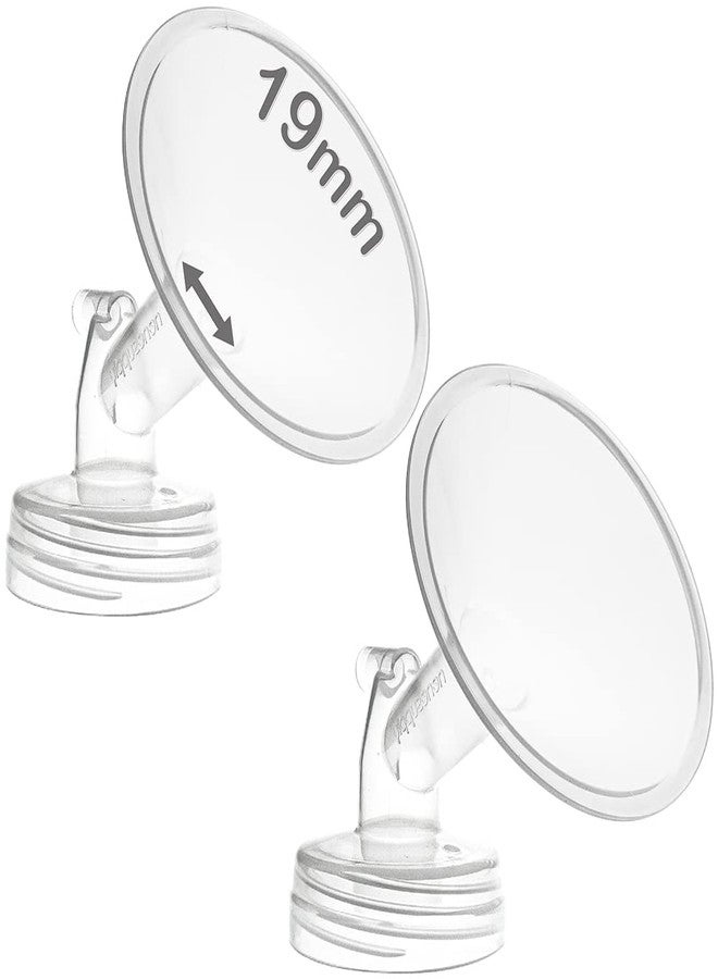 نينس سابلاي حواف Nenesupply مقاس 19 مم، قطعتان، متوافقة مع مضخة الثدي Spectra S2 S1 9 Plus Synergy Gold، بديل لأجزاء مضخة Spectra، ملحقات حواف، فتحة واسعة، تعمل مع صمام حماية من ارتداد السائل، زجاجة - Image 1